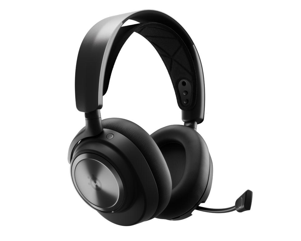 
 An angle view of arctis nova pro wireless.
 